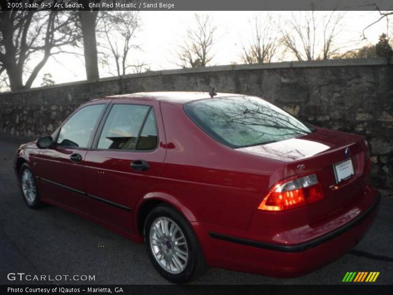 Chili Red Metallic / Sand Beige 2005 Saab 9-5 Arc Sedan