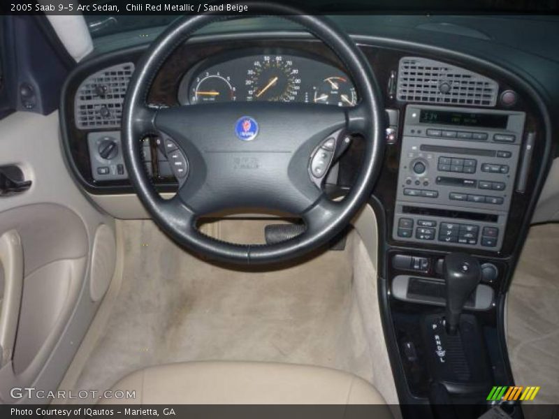 Chili Red Metallic / Sand Beige 2005 Saab 9-5 Arc Sedan