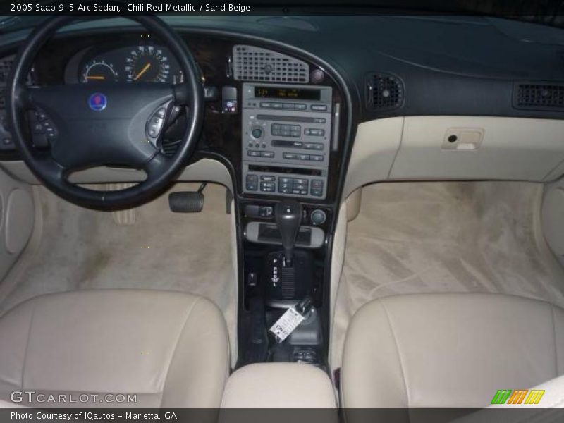 Chili Red Metallic / Sand Beige 2005 Saab 9-5 Arc Sedan