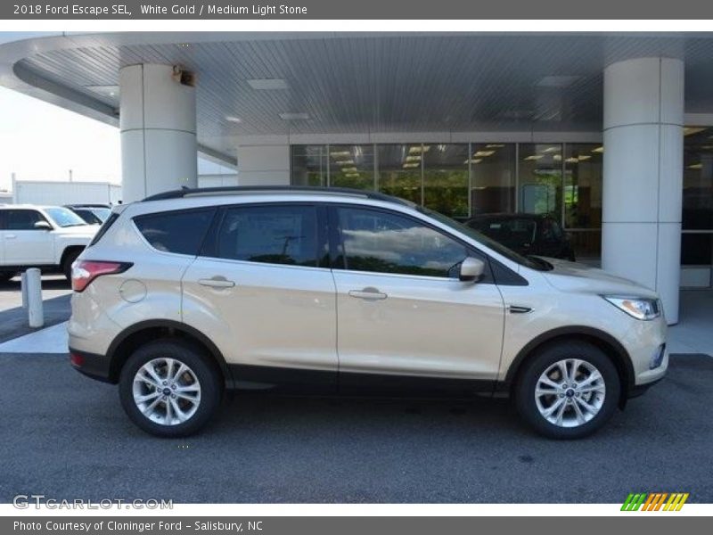 White Gold / Medium Light Stone 2018 Ford Escape SEL