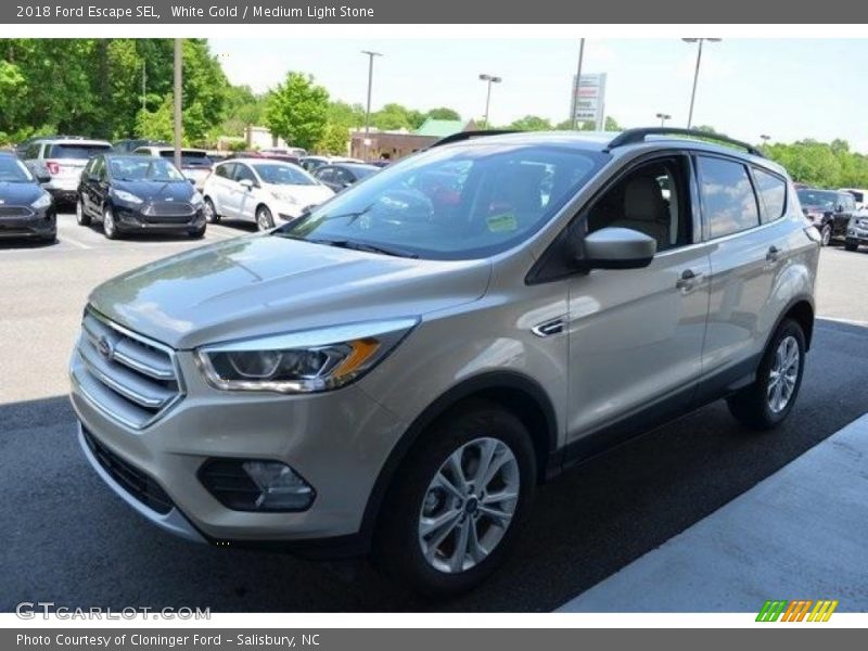 White Gold / Medium Light Stone 2018 Ford Escape SEL