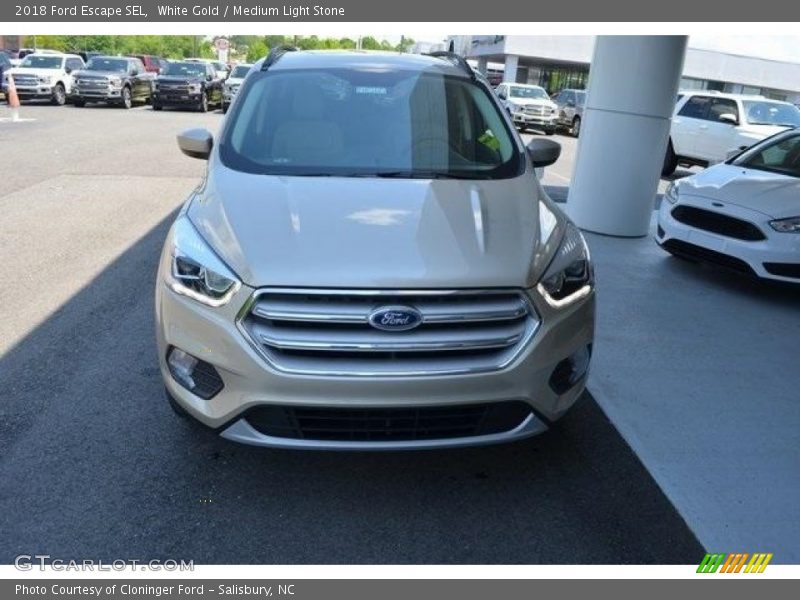 White Gold / Medium Light Stone 2018 Ford Escape SEL