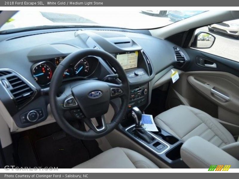 White Gold / Medium Light Stone 2018 Ford Escape SEL