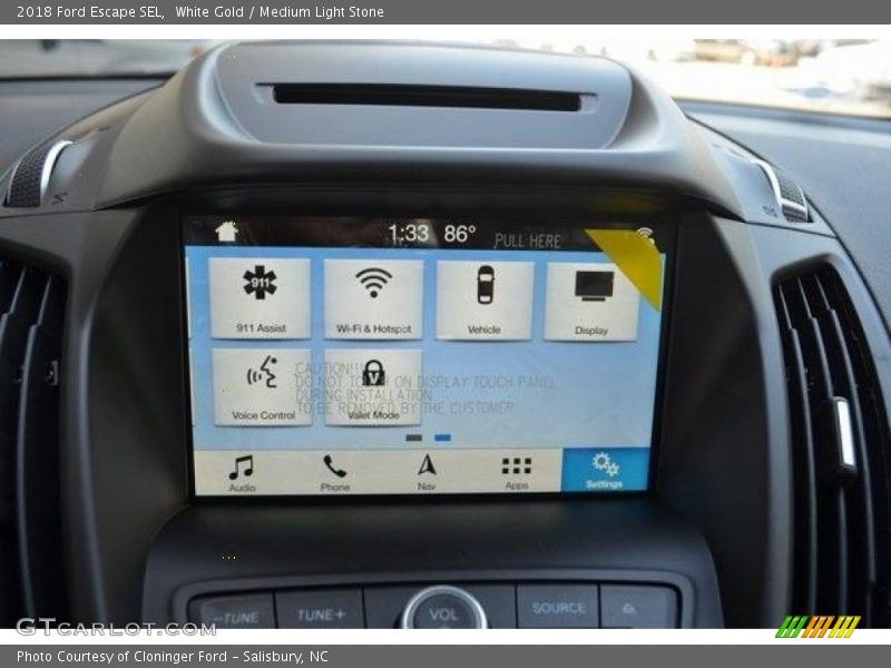 White Gold / Medium Light Stone 2018 Ford Escape SEL