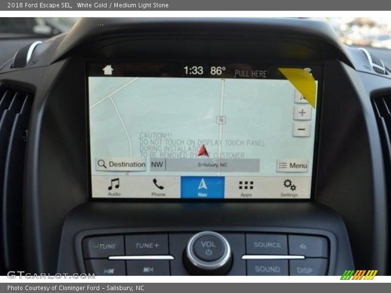 White Gold / Medium Light Stone 2018 Ford Escape SEL