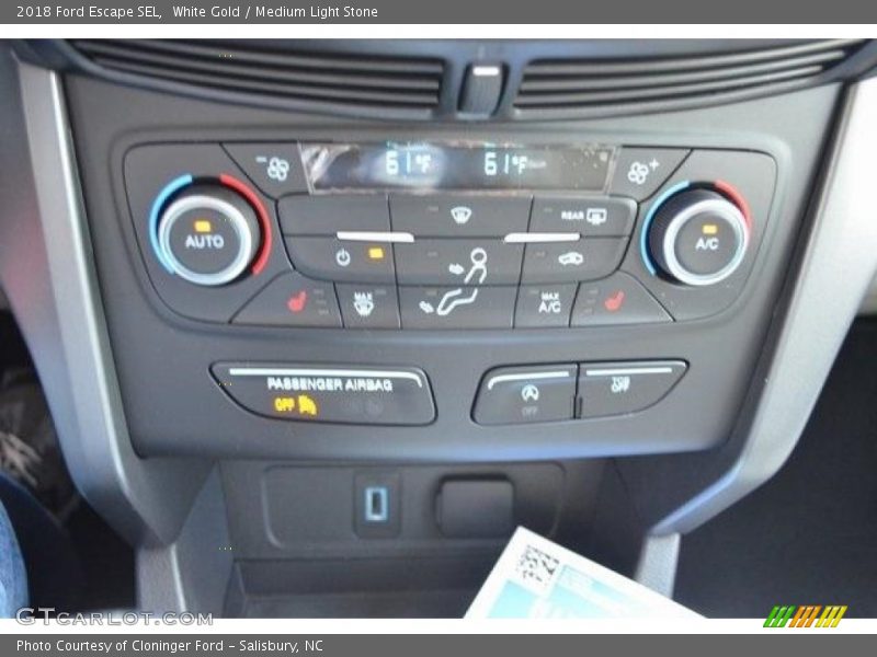 White Gold / Medium Light Stone 2018 Ford Escape SEL