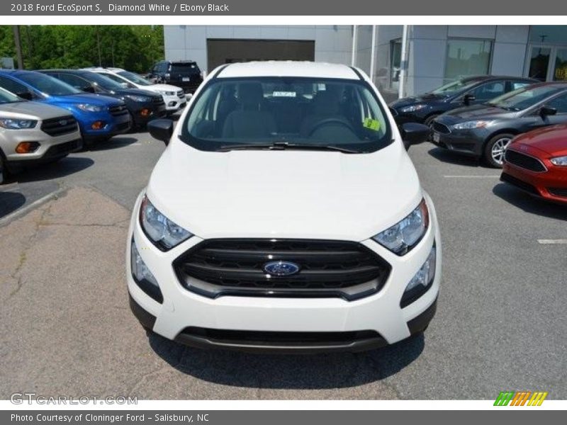 Diamond White / Ebony Black 2018 Ford EcoSport S