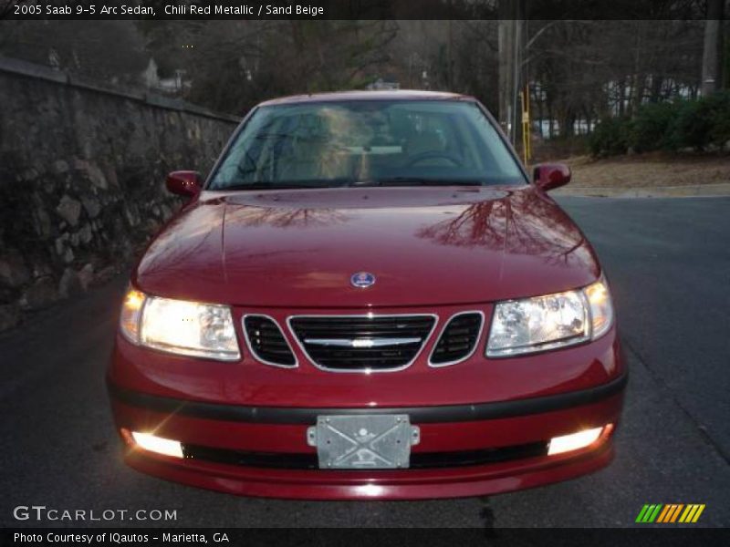 Chili Red Metallic / Sand Beige 2005 Saab 9-5 Arc Sedan