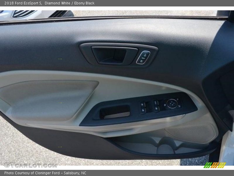 Diamond White / Ebony Black 2018 Ford EcoSport S