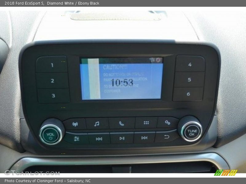 Diamond White / Ebony Black 2018 Ford EcoSport S