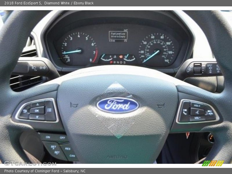 Diamond White / Ebony Black 2018 Ford EcoSport S