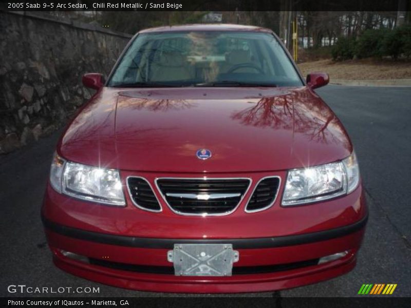 Chili Red Metallic / Sand Beige 2005 Saab 9-5 Arc Sedan