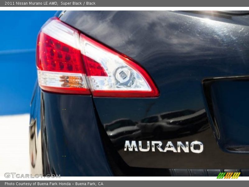 Super Black / Black 2011 Nissan Murano LE AWD