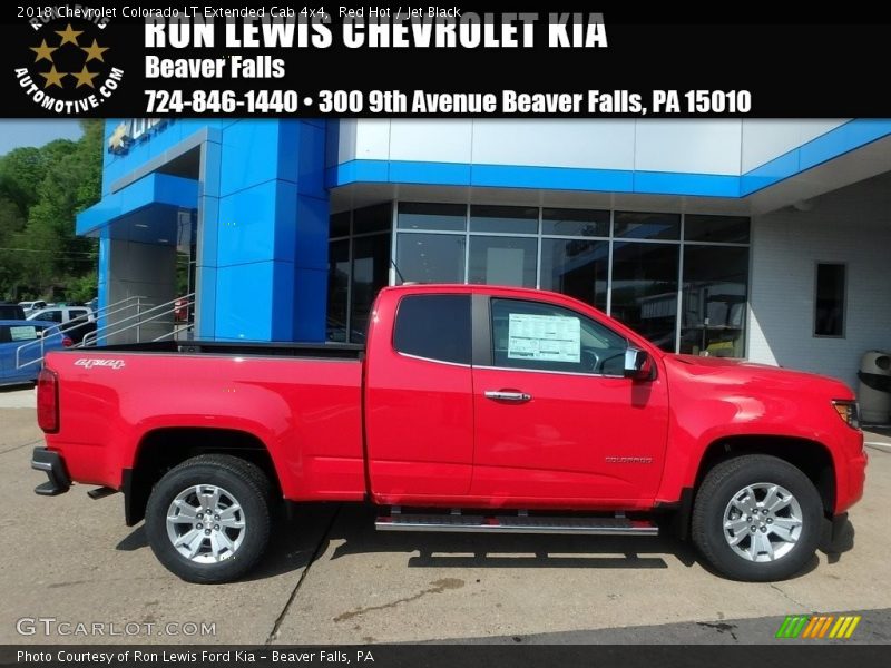 Red Hot / Jet Black 2018 Chevrolet Colorado LT Extended Cab 4x4