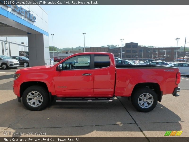 Red Hot / Jet Black 2018 Chevrolet Colorado LT Extended Cab 4x4