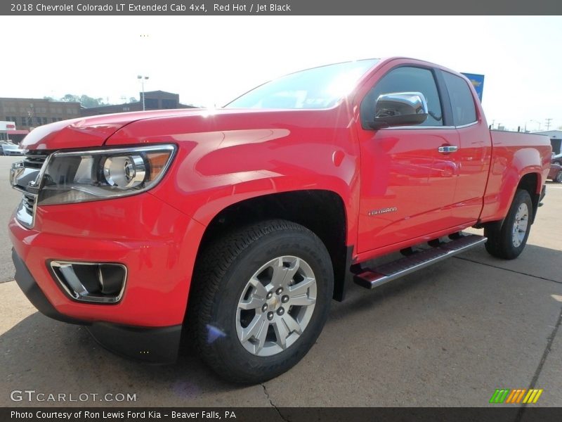 Red Hot / Jet Black 2018 Chevrolet Colorado LT Extended Cab 4x4