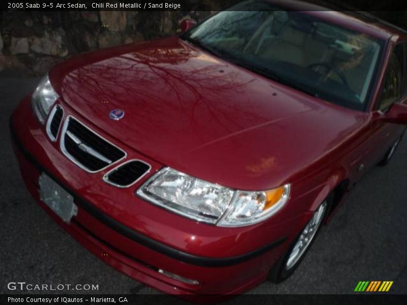Chili Red Metallic / Sand Beige 2005 Saab 9-5 Arc Sedan