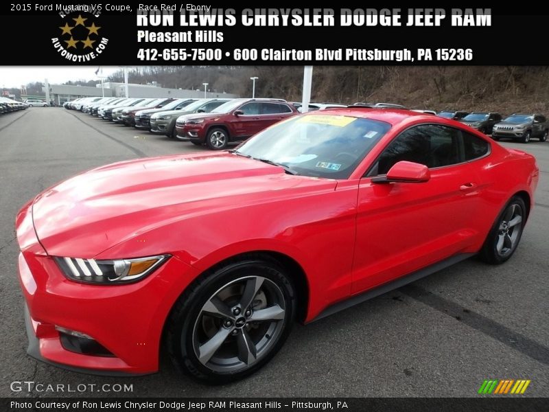 Race Red / Ebony 2015 Ford Mustang V6 Coupe