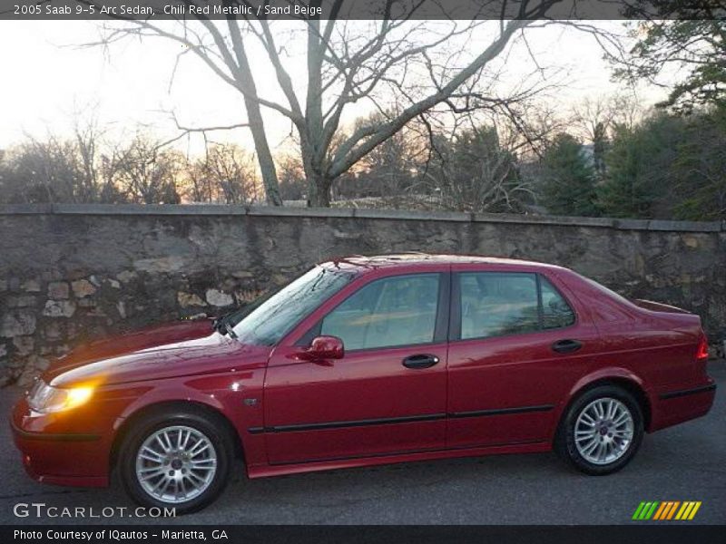 Chili Red Metallic / Sand Beige 2005 Saab 9-5 Arc Sedan