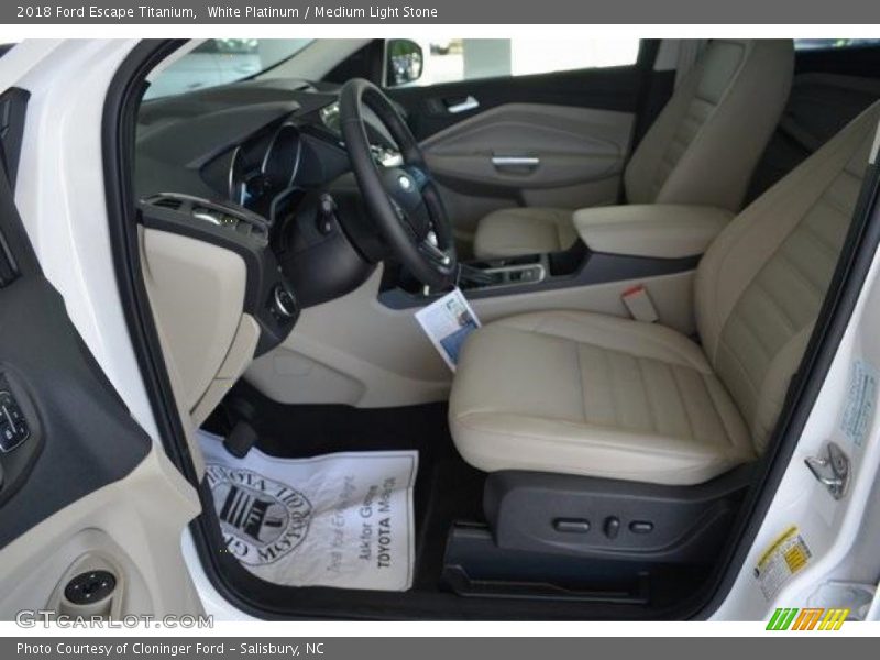 White Platinum / Medium Light Stone 2018 Ford Escape Titanium