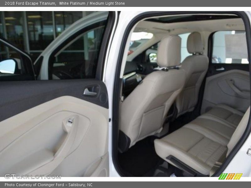 White Platinum / Medium Light Stone 2018 Ford Escape Titanium