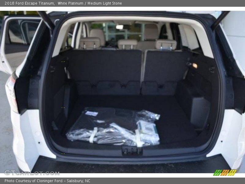 White Platinum / Medium Light Stone 2018 Ford Escape Titanium