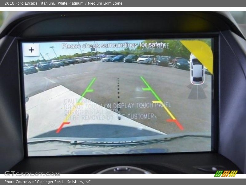 White Platinum / Medium Light Stone 2018 Ford Escape Titanium