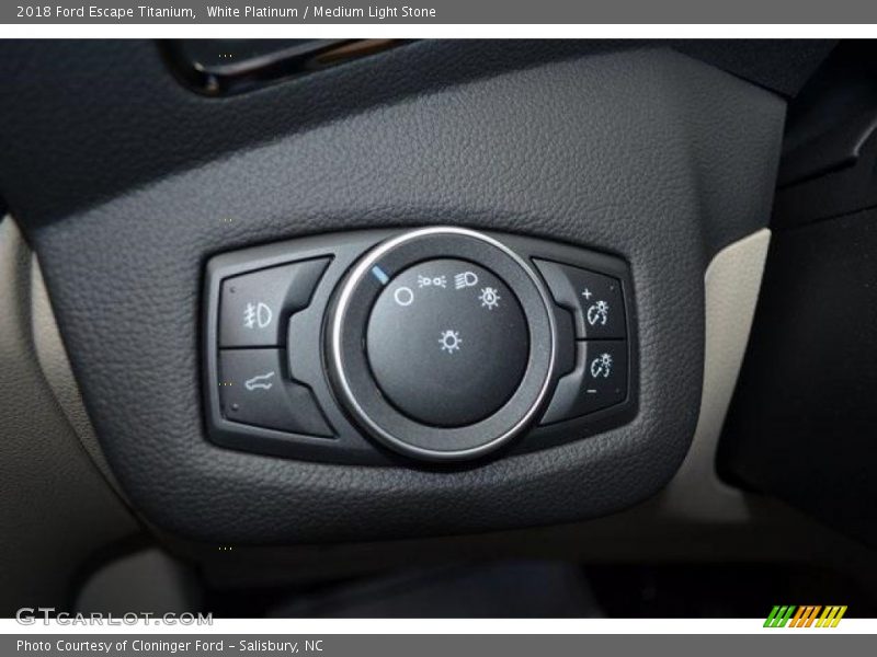 White Platinum / Medium Light Stone 2018 Ford Escape Titanium