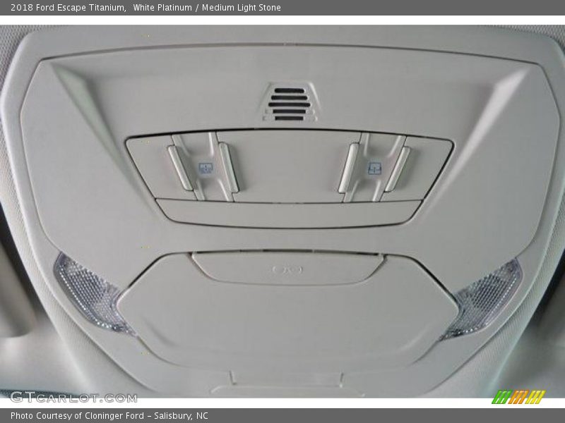 White Platinum / Medium Light Stone 2018 Ford Escape Titanium