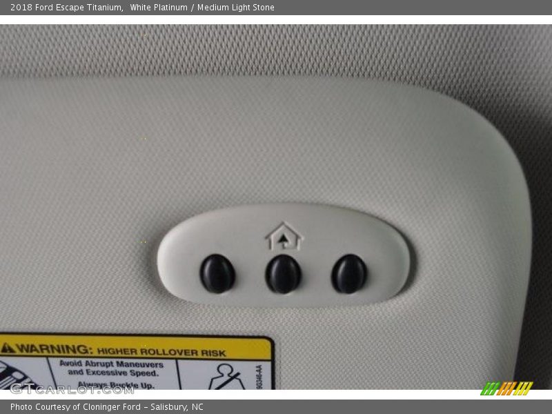White Platinum / Medium Light Stone 2018 Ford Escape Titanium