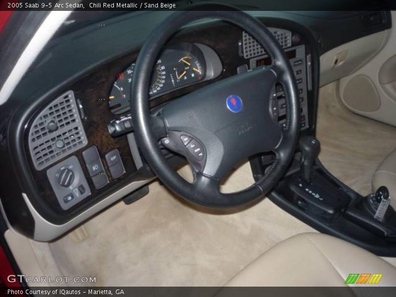 Chili Red Metallic / Sand Beige 2005 Saab 9-5 Arc Sedan