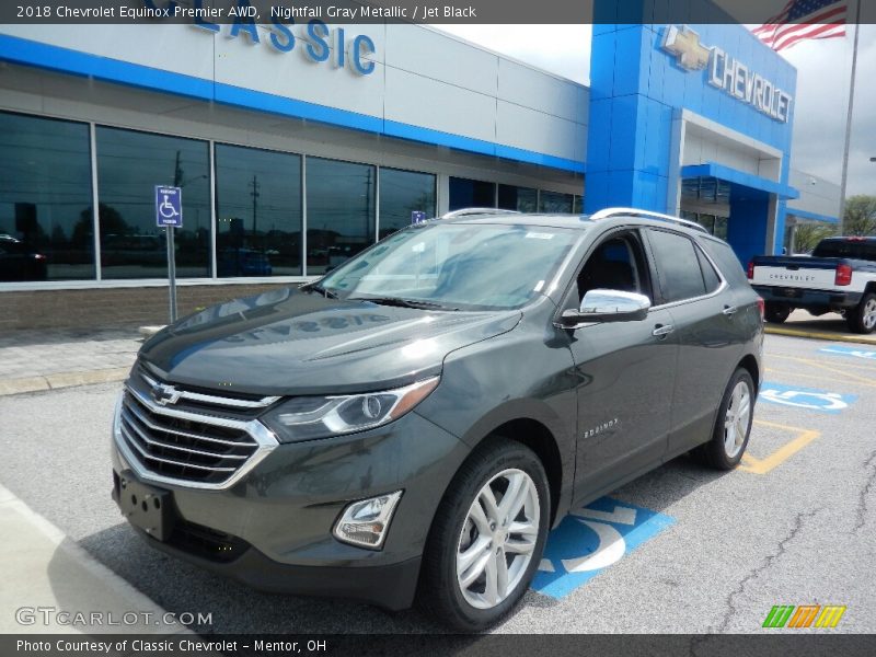Nightfall Gray Metallic / Jet Black 2018 Chevrolet Equinox Premier AWD