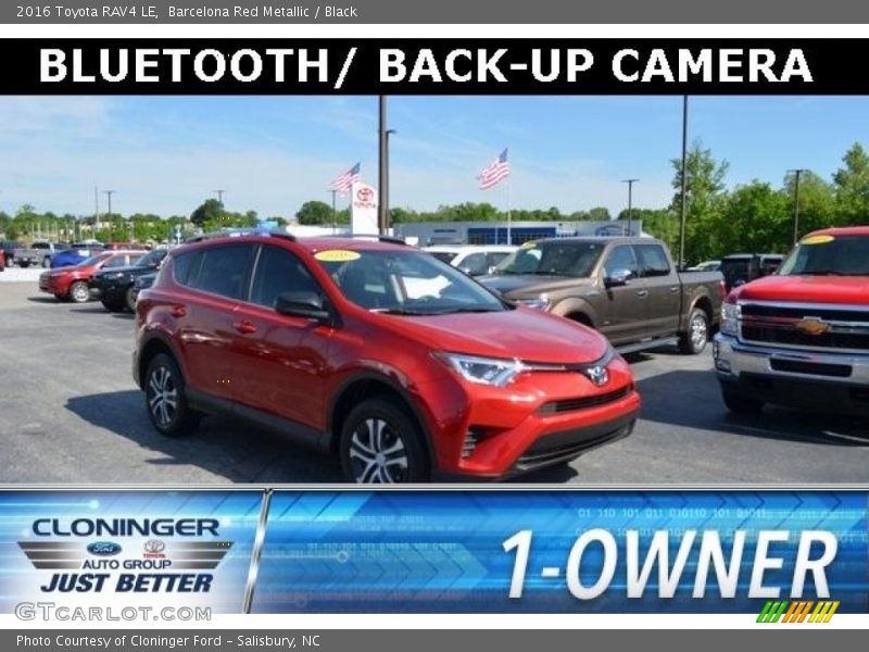Barcelona Red Metallic / Black 2016 Toyota RAV4 LE