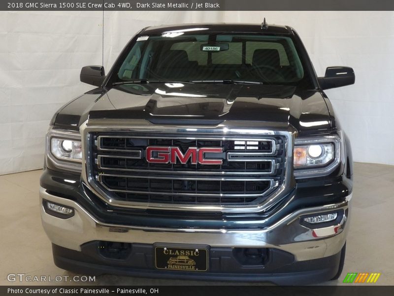 Dark Slate Metallic / Jet Black 2018 GMC Sierra 1500 SLE Crew Cab 4WD