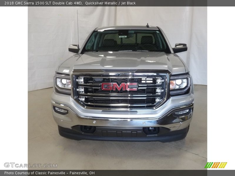 Quicksilver Metallic / Jet Black 2018 GMC Sierra 1500 SLT Double Cab 4WD