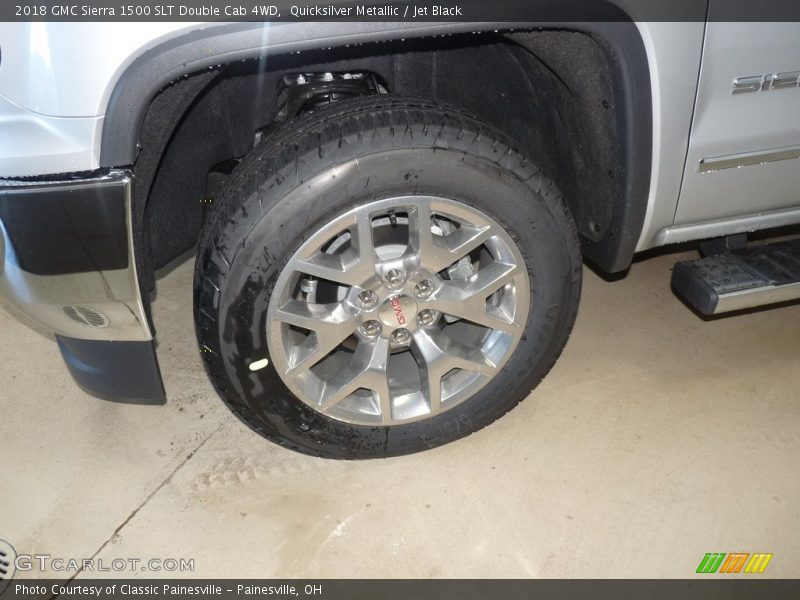 Quicksilver Metallic / Jet Black 2018 GMC Sierra 1500 SLT Double Cab 4WD