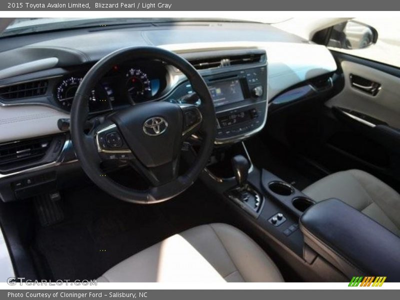 Blizzard Pearl / Light Gray 2015 Toyota Avalon Limited