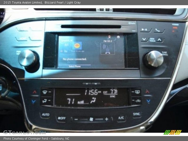 Blizzard Pearl / Light Gray 2015 Toyota Avalon Limited