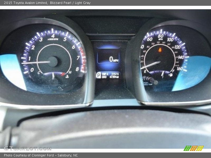 Blizzard Pearl / Light Gray 2015 Toyota Avalon Limited