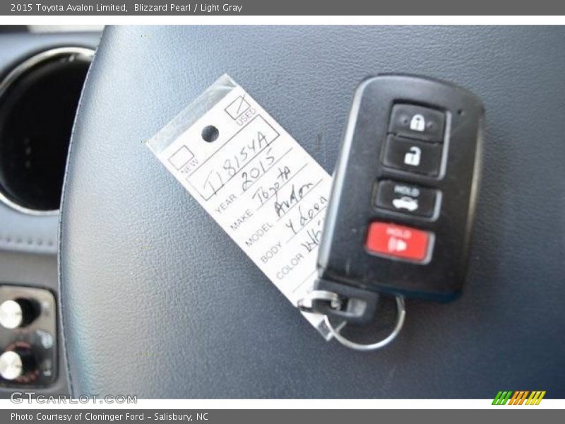 Blizzard Pearl / Light Gray 2015 Toyota Avalon Limited