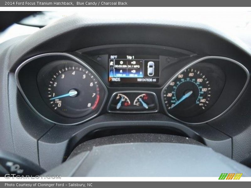 Blue Candy / Charcoal Black 2014 Ford Focus Titanium Hatchback