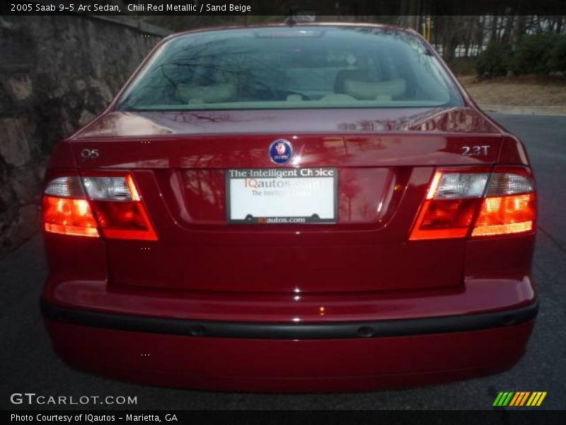 Chili Red Metallic / Sand Beige 2005 Saab 9-5 Arc Sedan