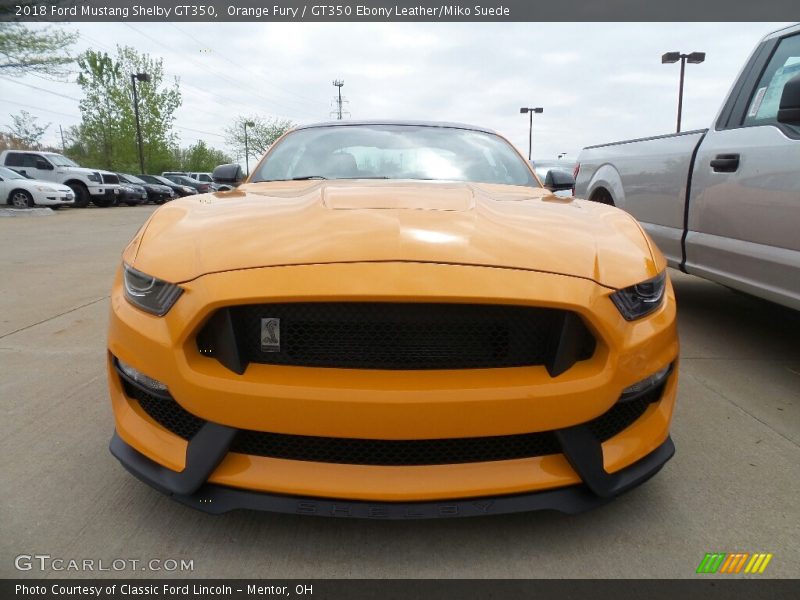 Orange Fury / GT350 Ebony Leather/Miko Suede 2018 Ford Mustang Shelby GT350