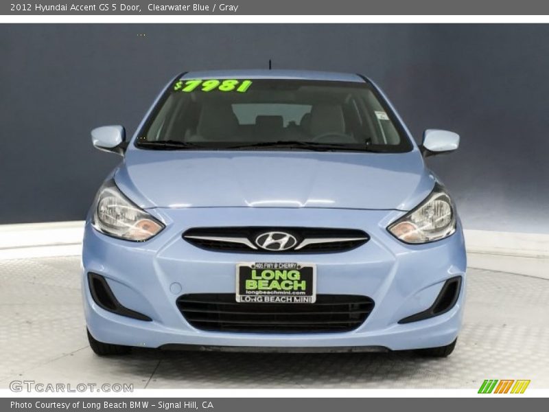 Clearwater Blue / Gray 2012 Hyundai Accent GS 5 Door