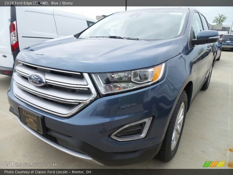 Blue / Ebony 2018 Ford Edge SEL AWD