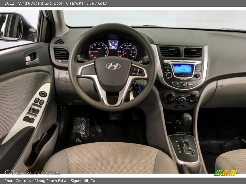 Clearwater Blue / Gray 2012 Hyundai Accent GS 5 Door