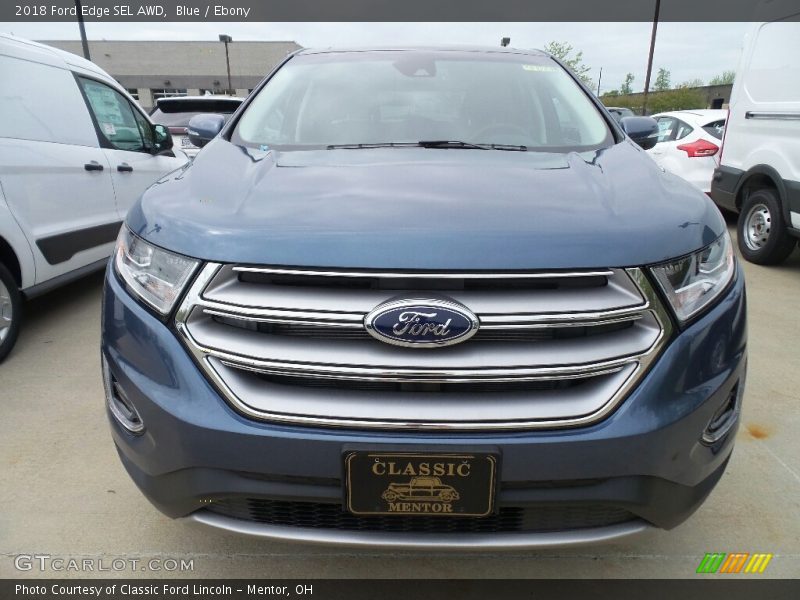 Blue / Ebony 2018 Ford Edge SEL AWD