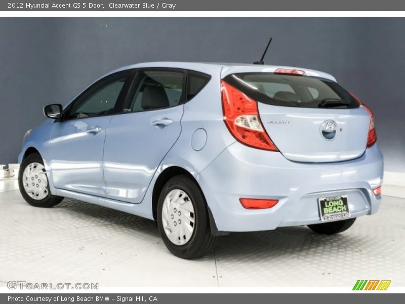 Clearwater Blue / Gray 2012 Hyundai Accent GS 5 Door