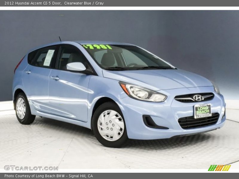 Clearwater Blue / Gray 2012 Hyundai Accent GS 5 Door
