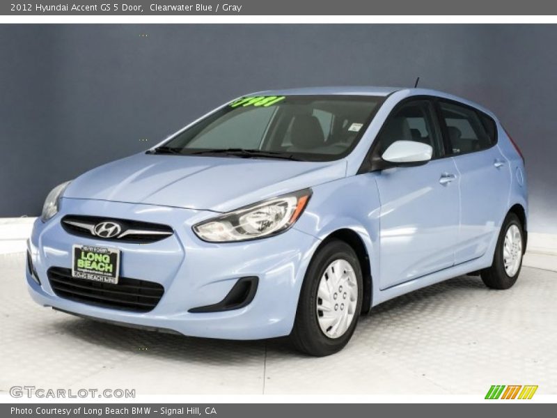 Clearwater Blue / Gray 2012 Hyundai Accent GS 5 Door